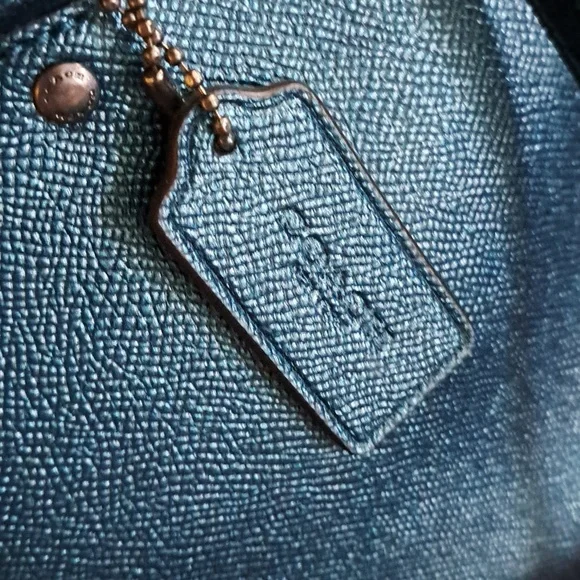 Coach Sierra Satchel in Metallic Dark Teal w/crossbody so Unique And Beautiful - Picture 6 of 13